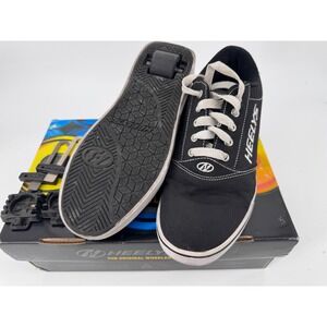 Heelys Pro 20 Wheeled Shoes Sz 7 US Black White with Original Box Tools‎ plugs
